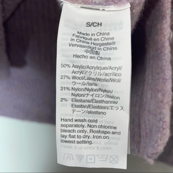 Madewell Turtleneck Lavender Wool Blend Sweater - Picture 4 of 5